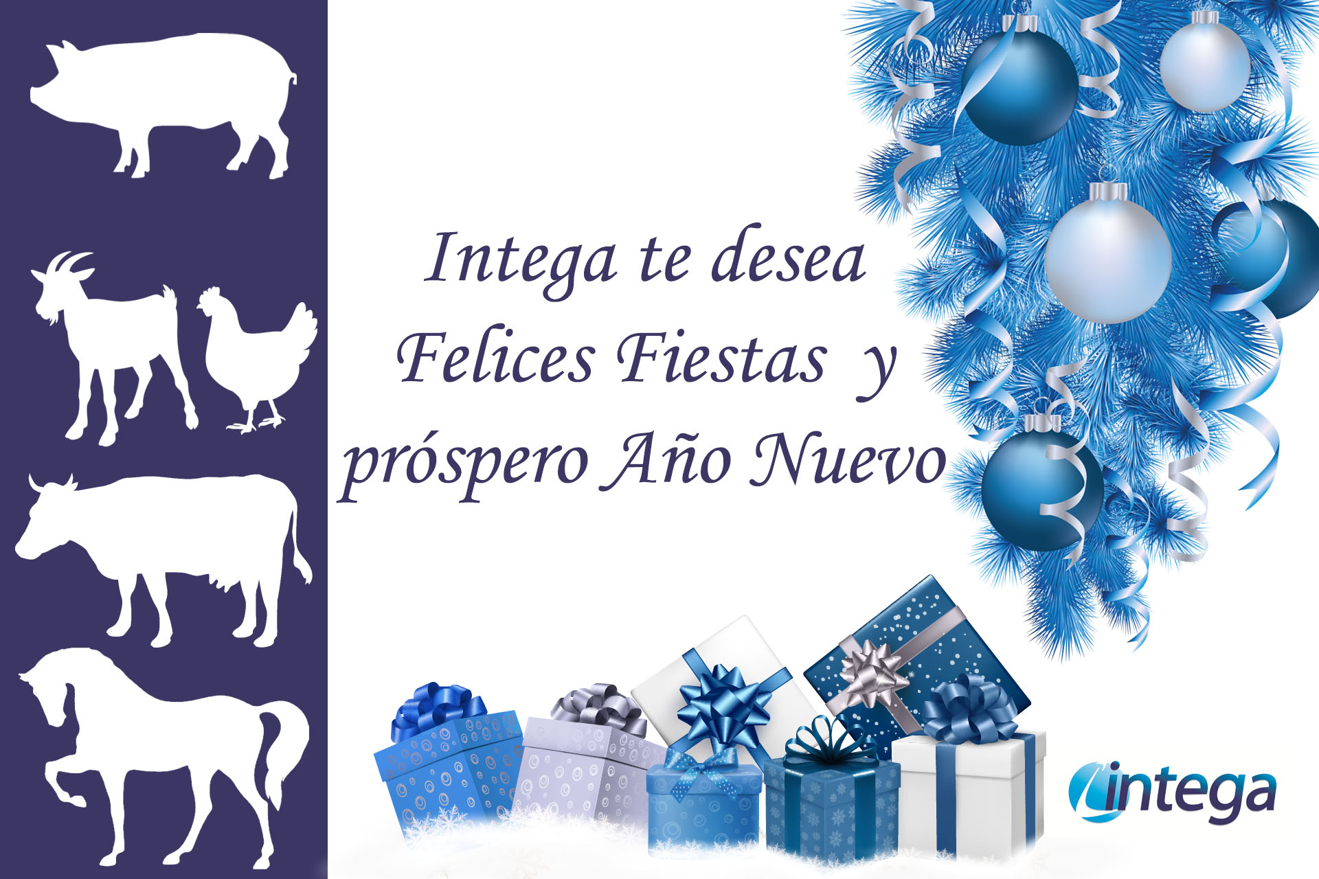 Intega Te Desea Felices Fiestas Y Próspero Año Nuevo.